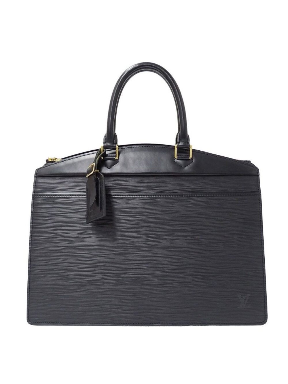 Louis Vuitton Bag Handbag Epi Leather Riviera Noir Black Handle Work Business